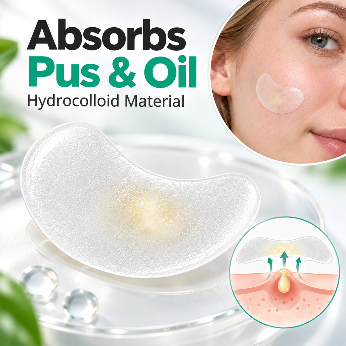 GTT Invisible Acne Patches — Hydrocolloid, Wear Under Makeup