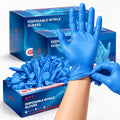 GTT Blue Nitrile Gloves, 4 Mil Disposable Gloves, Powder-Free & Latex-Free, 200 Count for Cleaning, Gardening, Pet Care, Crafts and More