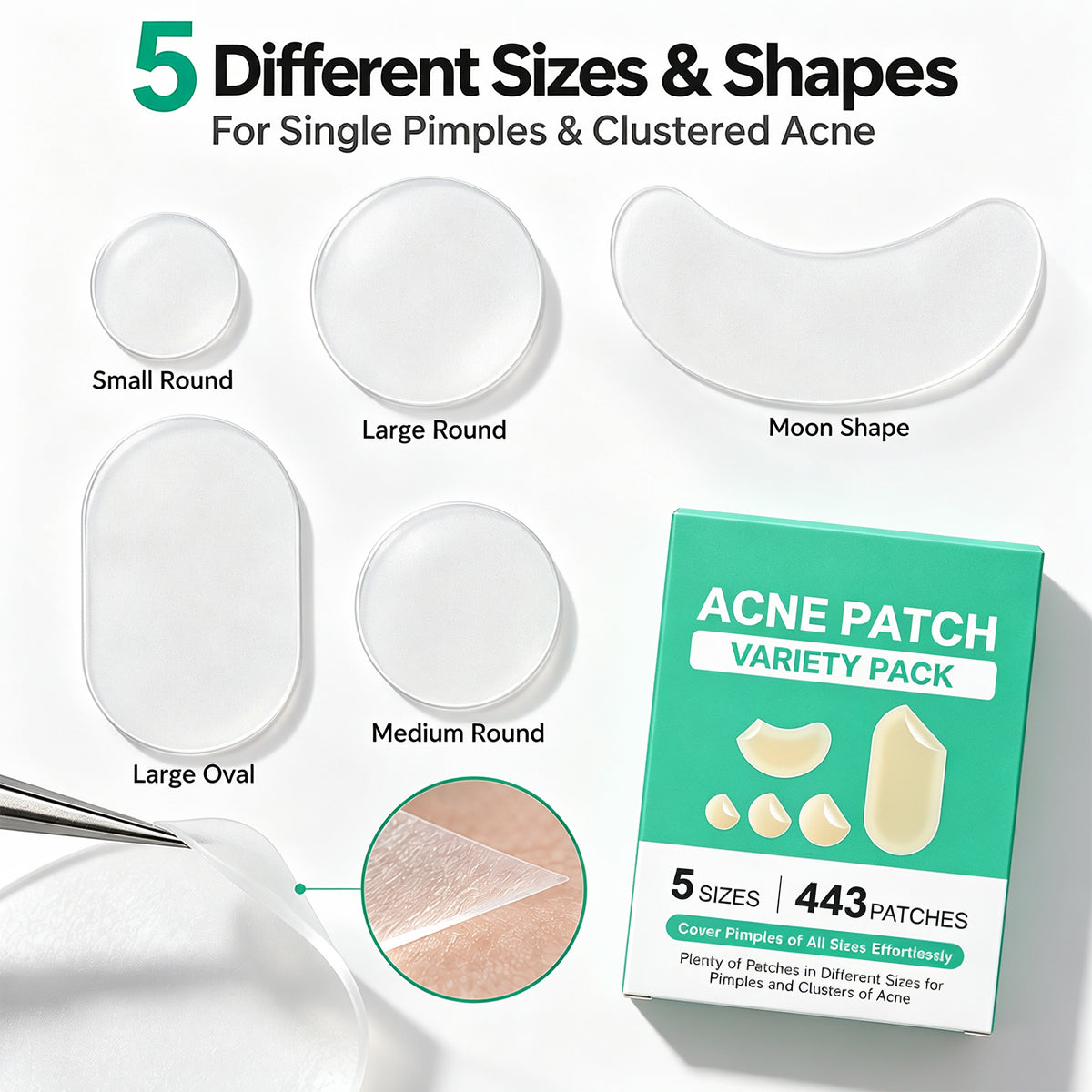 GTT Invisible Acne Patches — Hydrocolloid, Wear Under Makeup