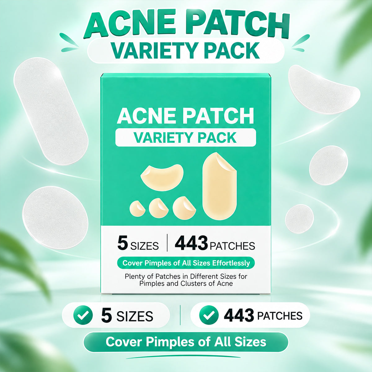 GTT Invisible Acne Patches — Hydrocolloid, Wear Under Makeup