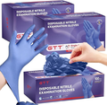 GTT Purple Nitrile Gloves, 4 Mil Disposable Cleaning Gloves, Powder-Free & Latex-Free,200 Count for Household Cleaning, Gardening and Pet Care