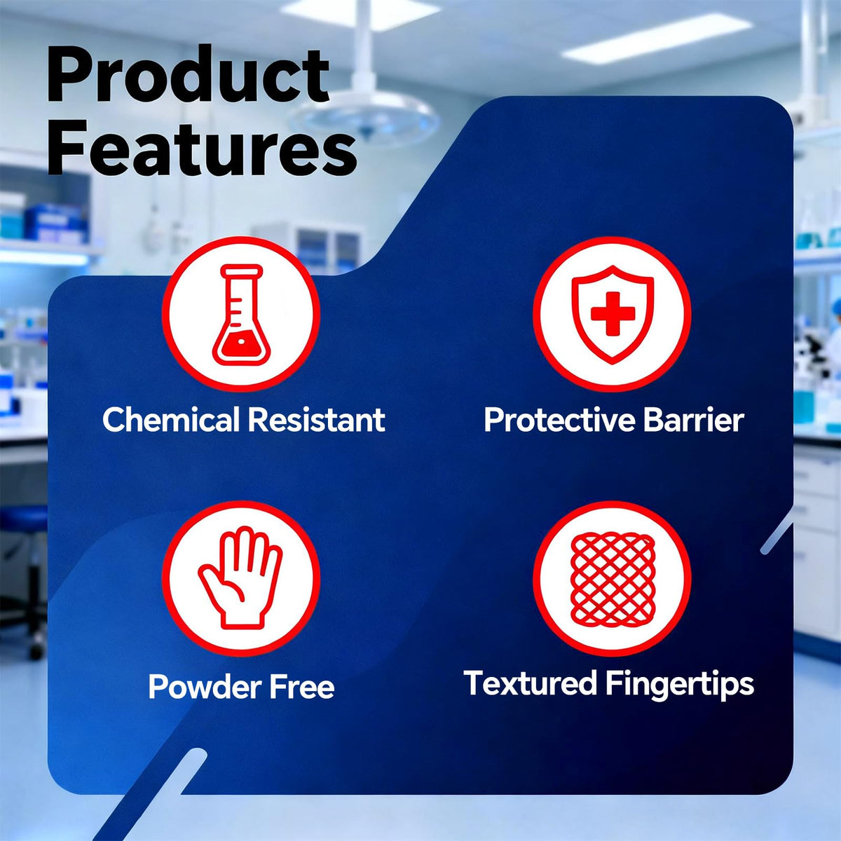 GTT Black Nitrile Gloves, 4 Mil Disposable Gloves, Powder-Free & Latex-Free, 100 Count for Cleaning, Household Chores, Gardening and Everyday Protection